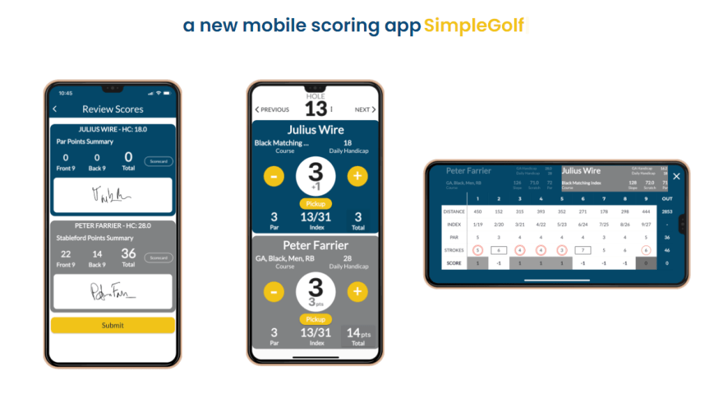 실시간 스코어 앱 - 간단한 골프 스코어